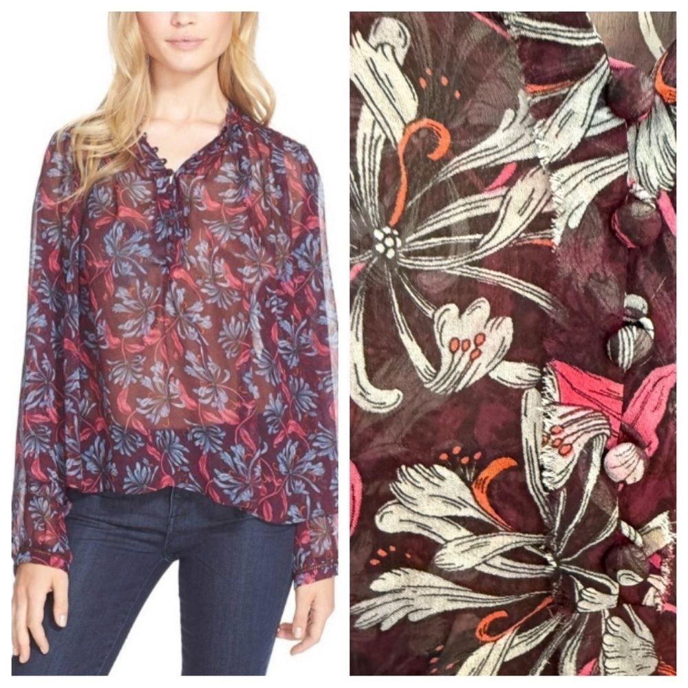Rebecca Taylor Mystic' Silk Chiffon Top 45745